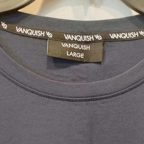 Vanquish Navy Blue Crew Neck Long Sleeve Shirt  Size L - Picture 6 of 11